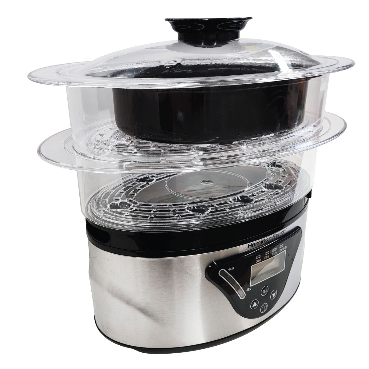 Vaporera de Alimentos 2 Niveles Panel Digital Hamilton Beach 37530