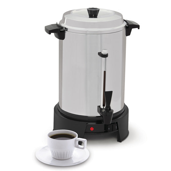 Cafetera Percoladora de 55 Tazas Comercial en Aluminio Pulido West Bend 13500
