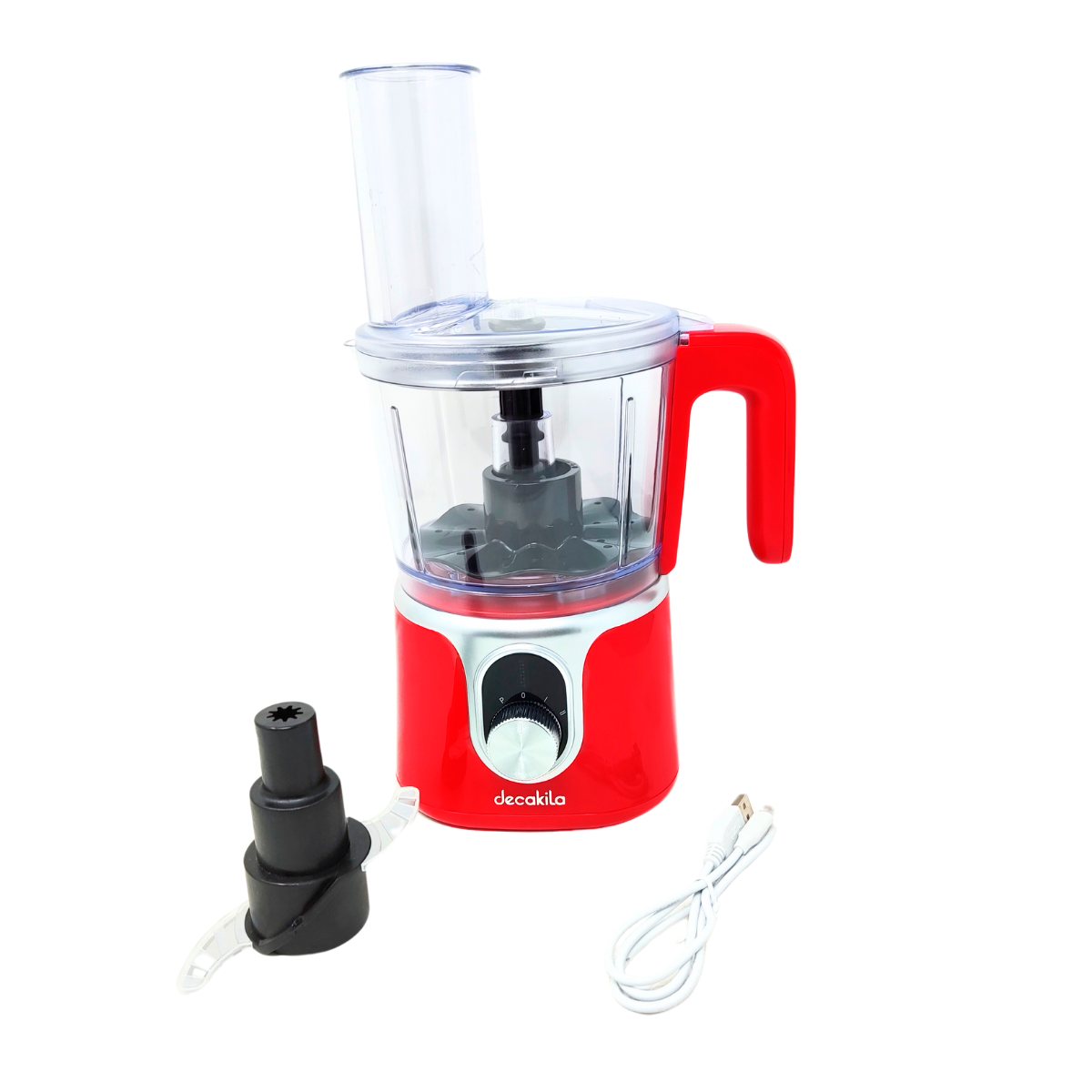 Procesador de Alimentos Inalámbrico Rojo Decakila KMMG005R (Caja de 4 Piezas)