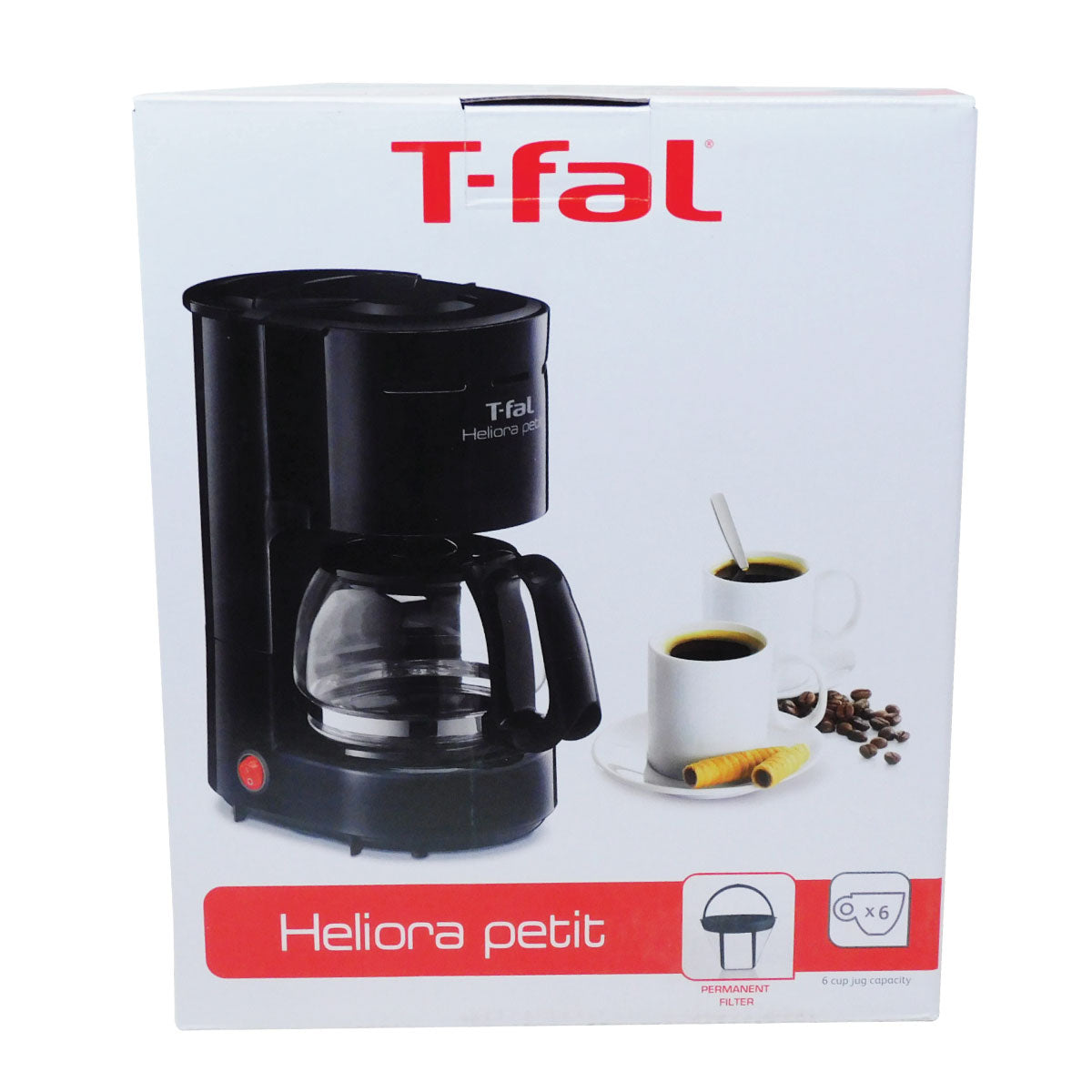 Cafetera de Goteo 4 Tazas Heliora Petit T-fal CM3218MX (Caja de 6 Piezas)