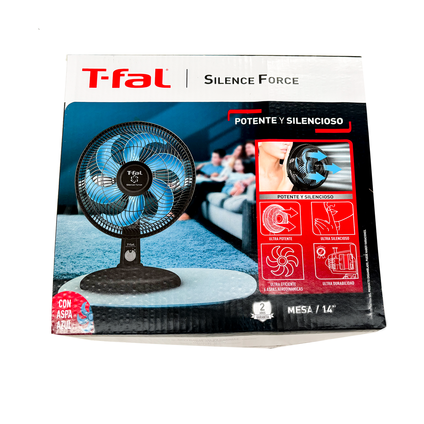 Ventilador de Mesa 3 Velocidades 14' Silence Force Negro T-fal VE3290X1