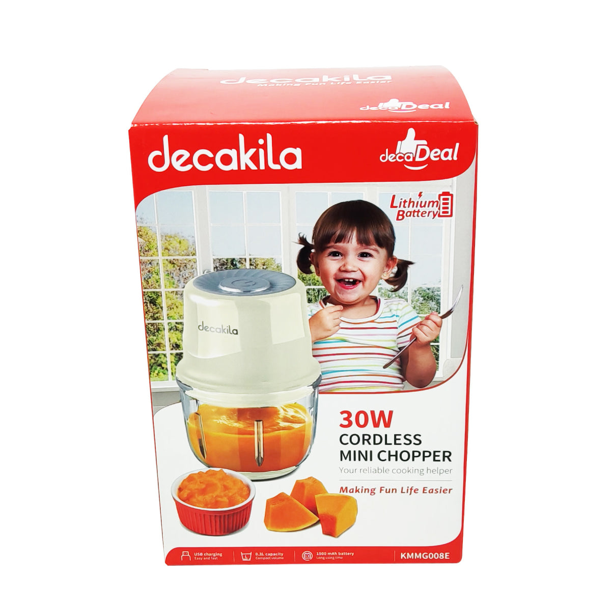 Mini procesador de alimentos inalambrico Decakila KMMG008E (Caja de 15 Piezas)