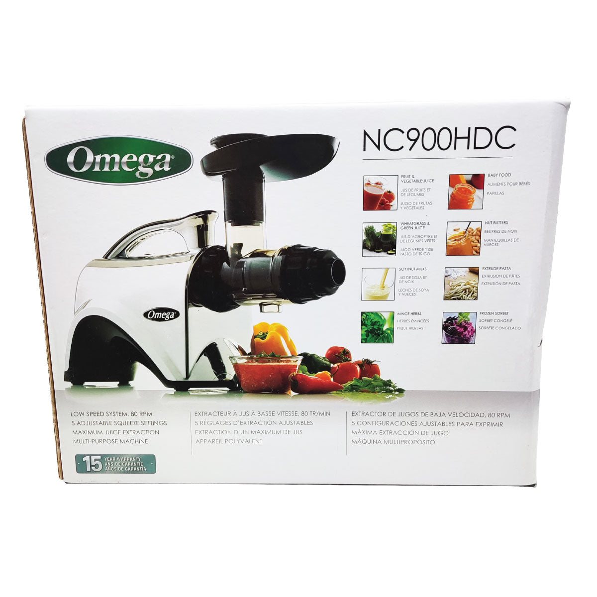 Extractor de Jugo Prensa Fría Centro de Nutrición Omega NC900HDS