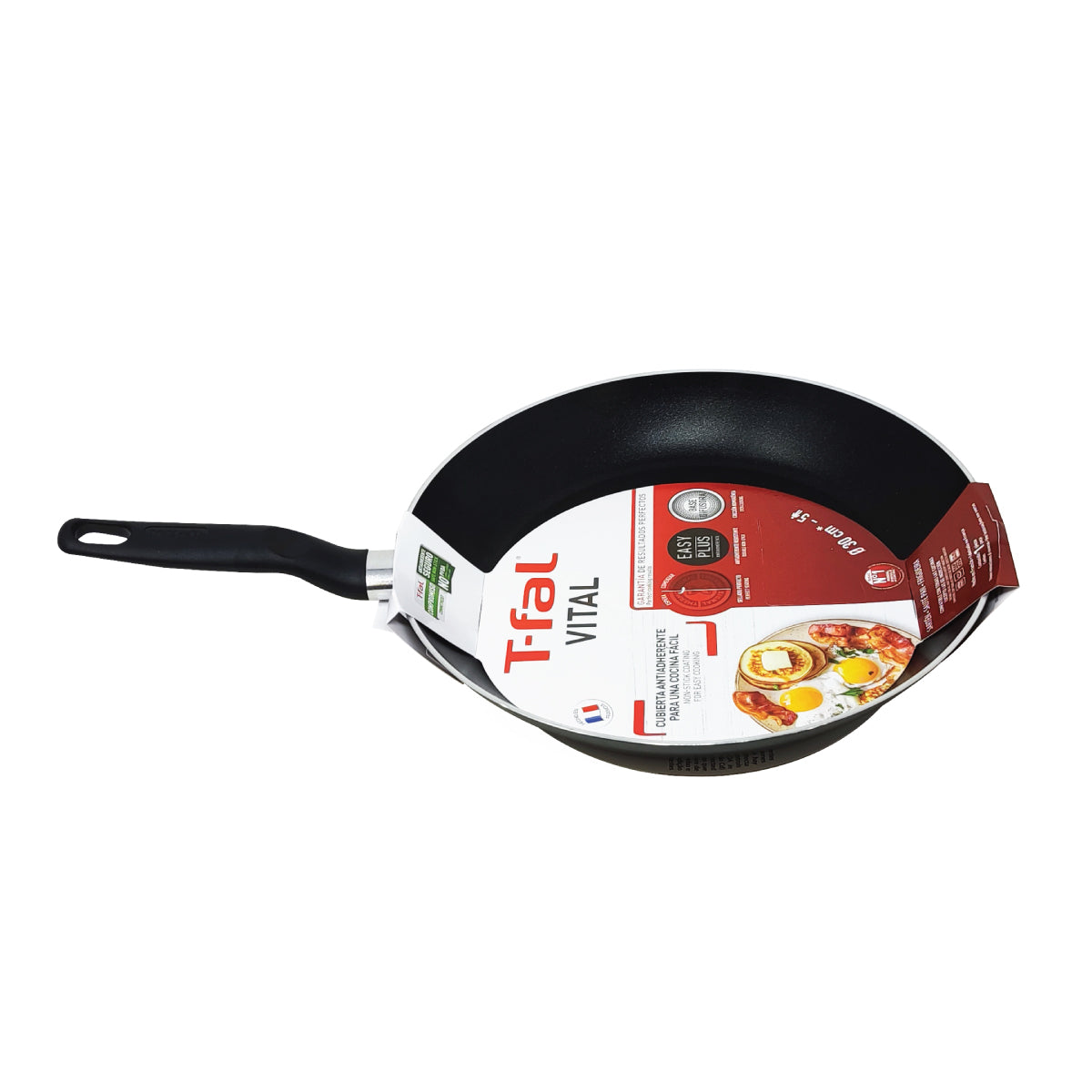 Sartén 30 Cm con Antiadherente Easy Plus Vital Negro T-fal 0388700