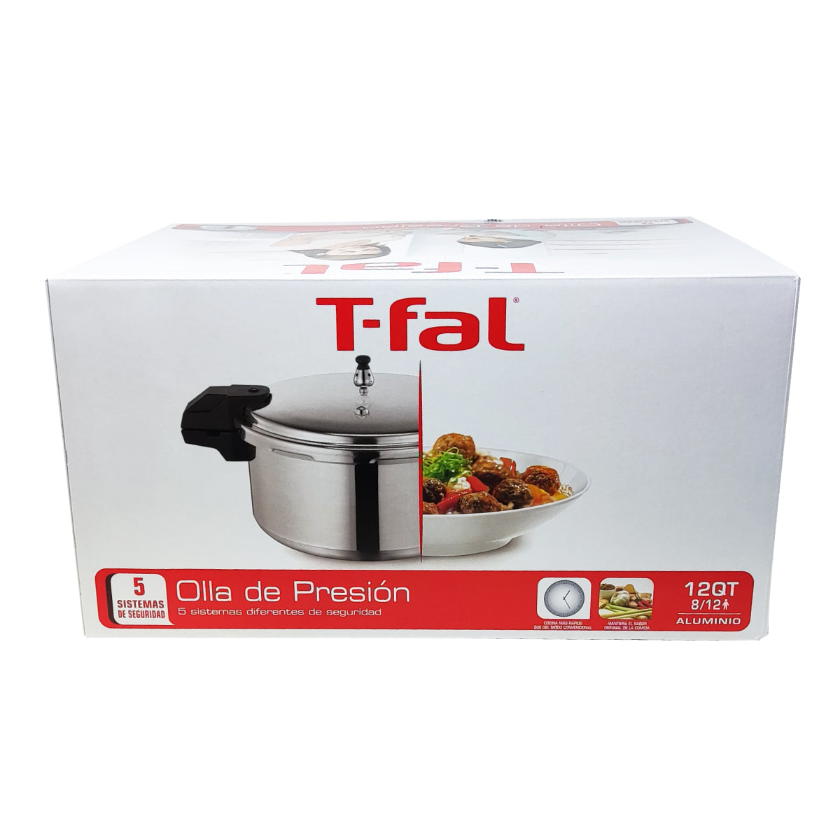 Olla Express de Presión 12 Qt (11 L) Secure Aluminio T-fal YL307LA7