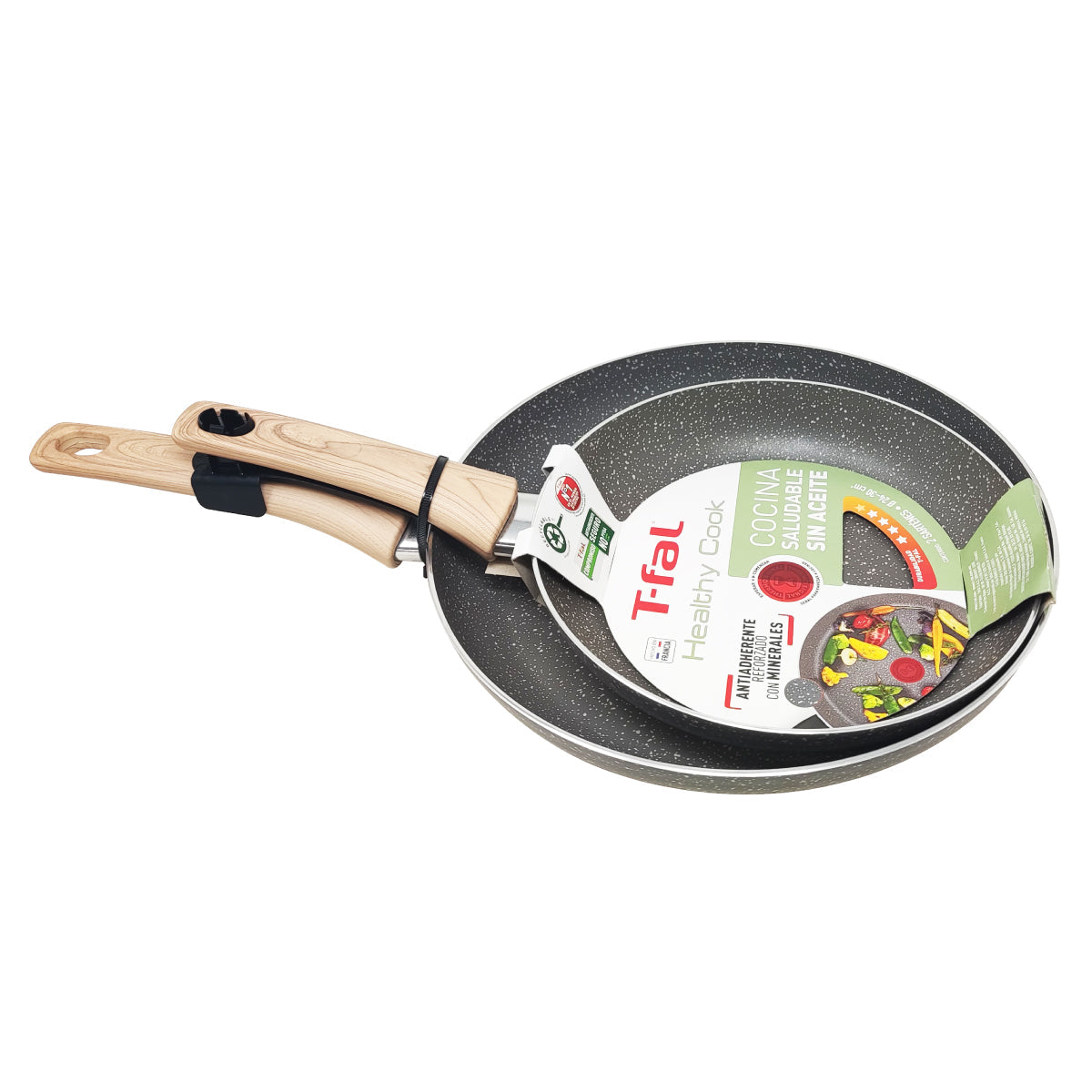 Juego de 2 Sartenes 24/30 cm Healthy Cook T-Fal B7019082