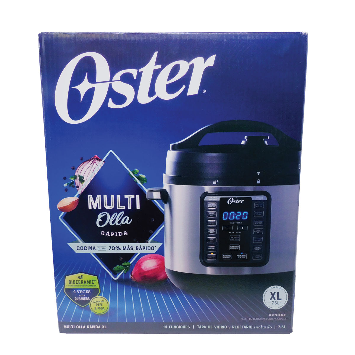 Olla Multicocción 14 Funciones 7.5 L de Capacidad Oster CKSTPCEC8801-013 (2078914)
