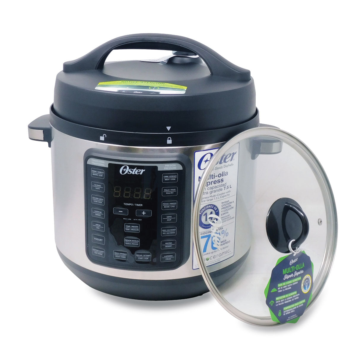 Olla Multicocción 14 Funciones 7.5 L de Capacidad Oster CKSTPCEC8801-013 (2078914)