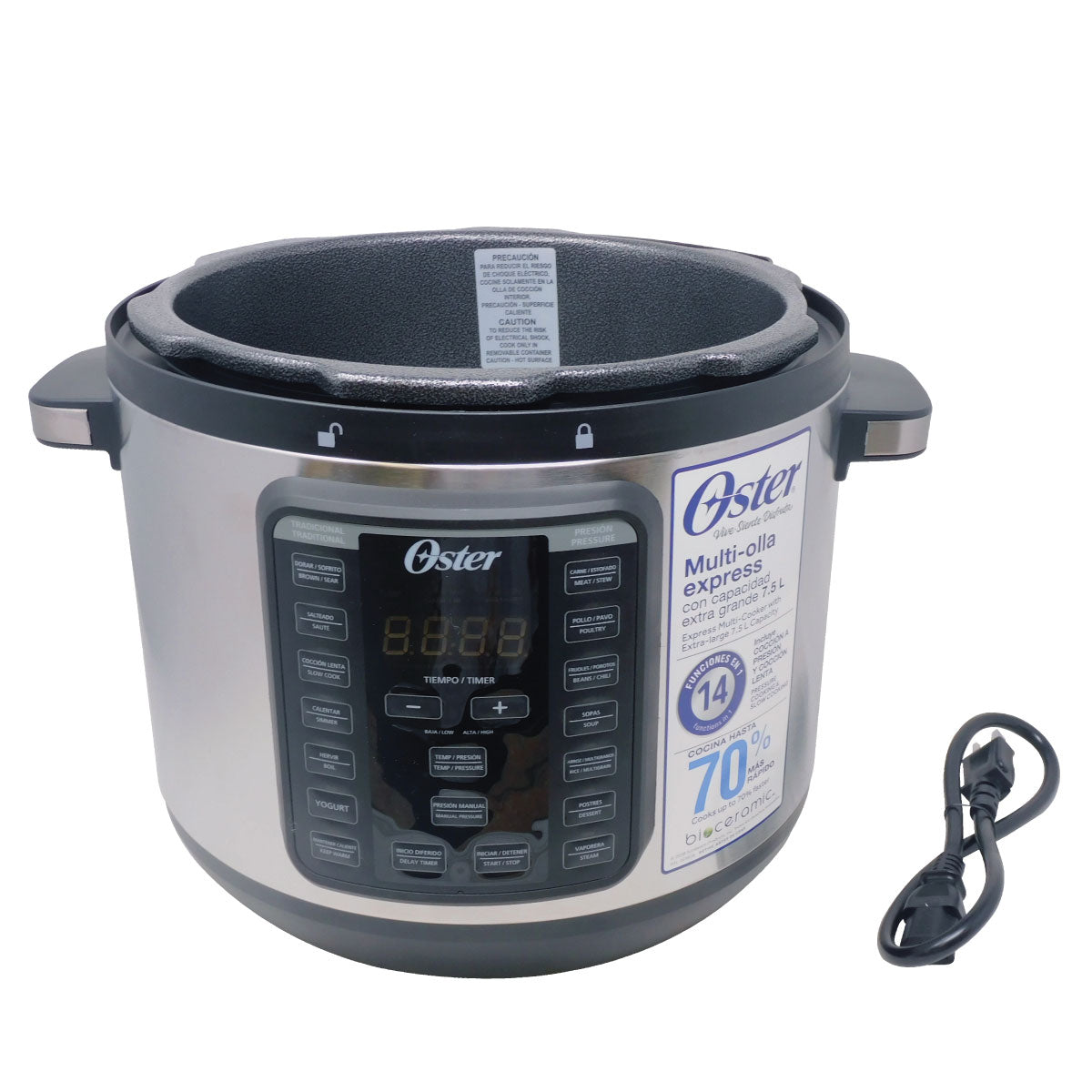 Olla Multicocción 14 Funciones 7.5 L de Capacidad Oster CKSTPCEC8801-013 (2078914)