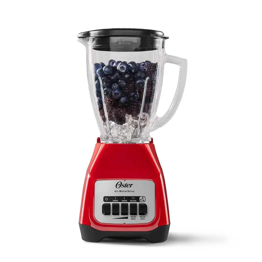 Licuadora 2 Velocidades + 2 Pulso Vaso de Vidrio Roja Oster BLSTKAG-RPB-013 (2110245)