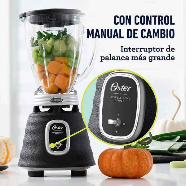 Licuadora 1 Velocidad + Pulso Vaso De Vidrio Negra Oster BLSTBPST-013 (2114099)