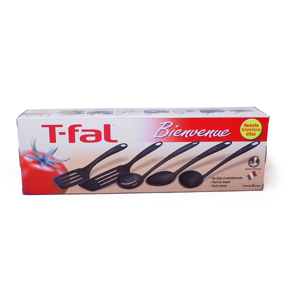 Juego de 5 Utensilios de Nylon para Cocina Con Caja T-Fal 27439000M1