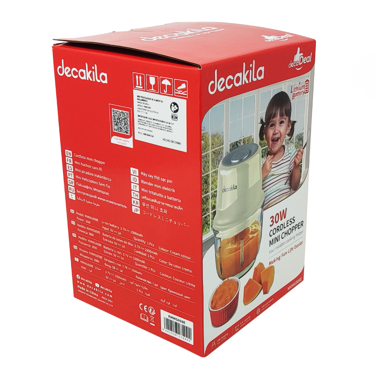 Mini procesador de alimentos inalambrico Decakila KMMG008E (Caja de 15 Piezas)