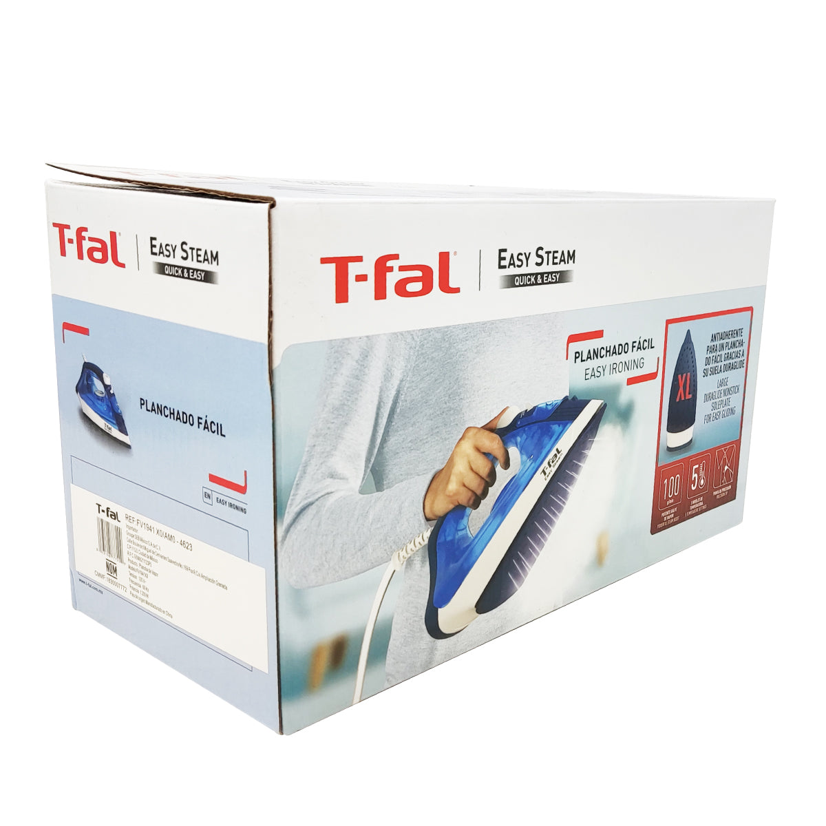Plancha De Vapor Suela de Cerámica Easy Steam Azul T-Fal FV1941X0