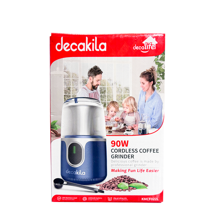 Molino de cafe Inalámbrico Azul Decakila KMCF022L