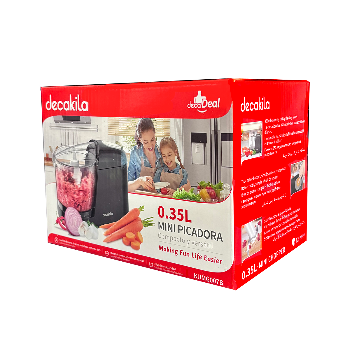 Mini Procesador De Alimentos 350 ml Negro Decakila KUMG007B