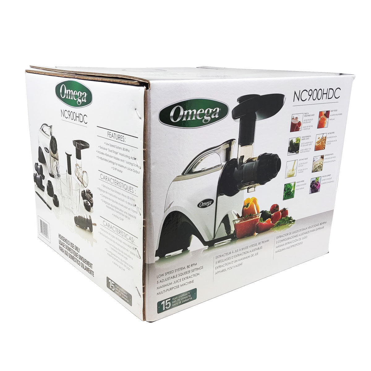 Extractor de Jugo Prensa Fría Centro de Nutrición Omega NC900HDS