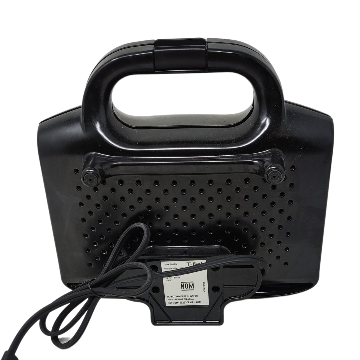 Sandwichera 2 Panes Ultra Compact Negro/Plata T-fal SM155283 (Caja de 6 Piezas)