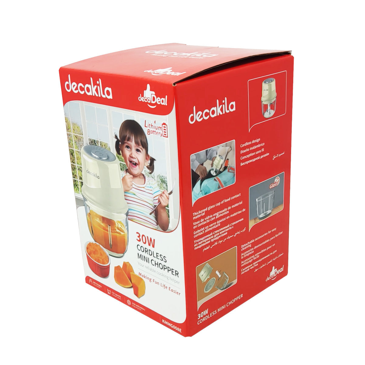 Mini procesador de alimentos inalambrico Decakila KMMG008E (Caja de 15 Piezas)