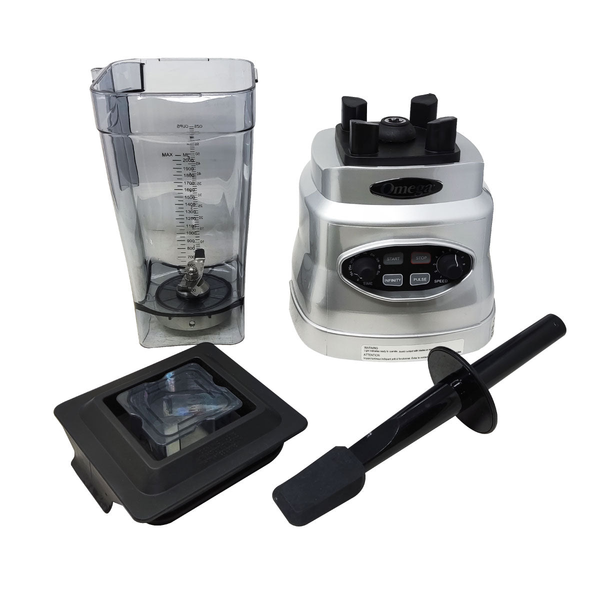 Licuadora 10 Velocidades 3 Hp con Temporizador Vaso Tritan Profesional Omega OM7560F