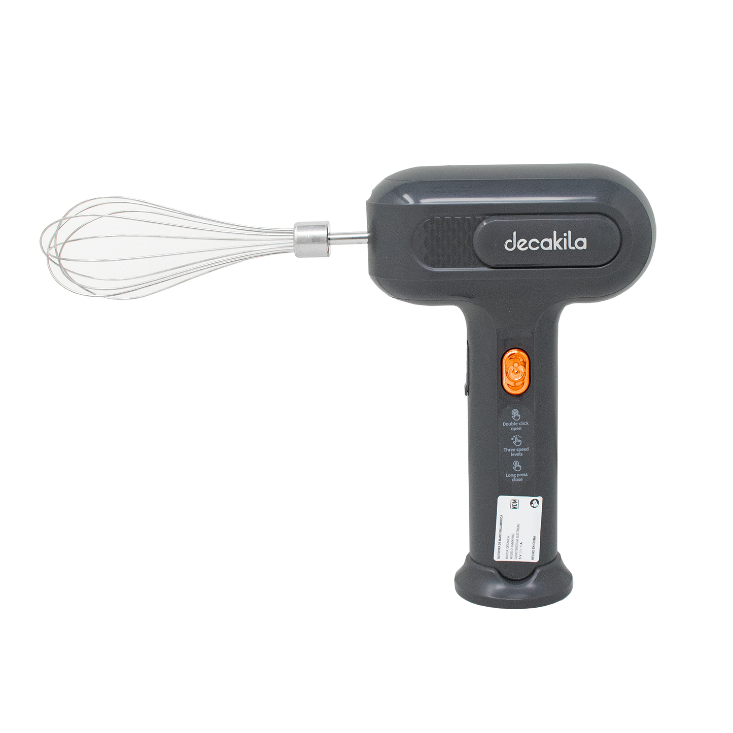 Batidora de Mano 3 Velocidades Inalámbrica Negro Decakila KMMX018G