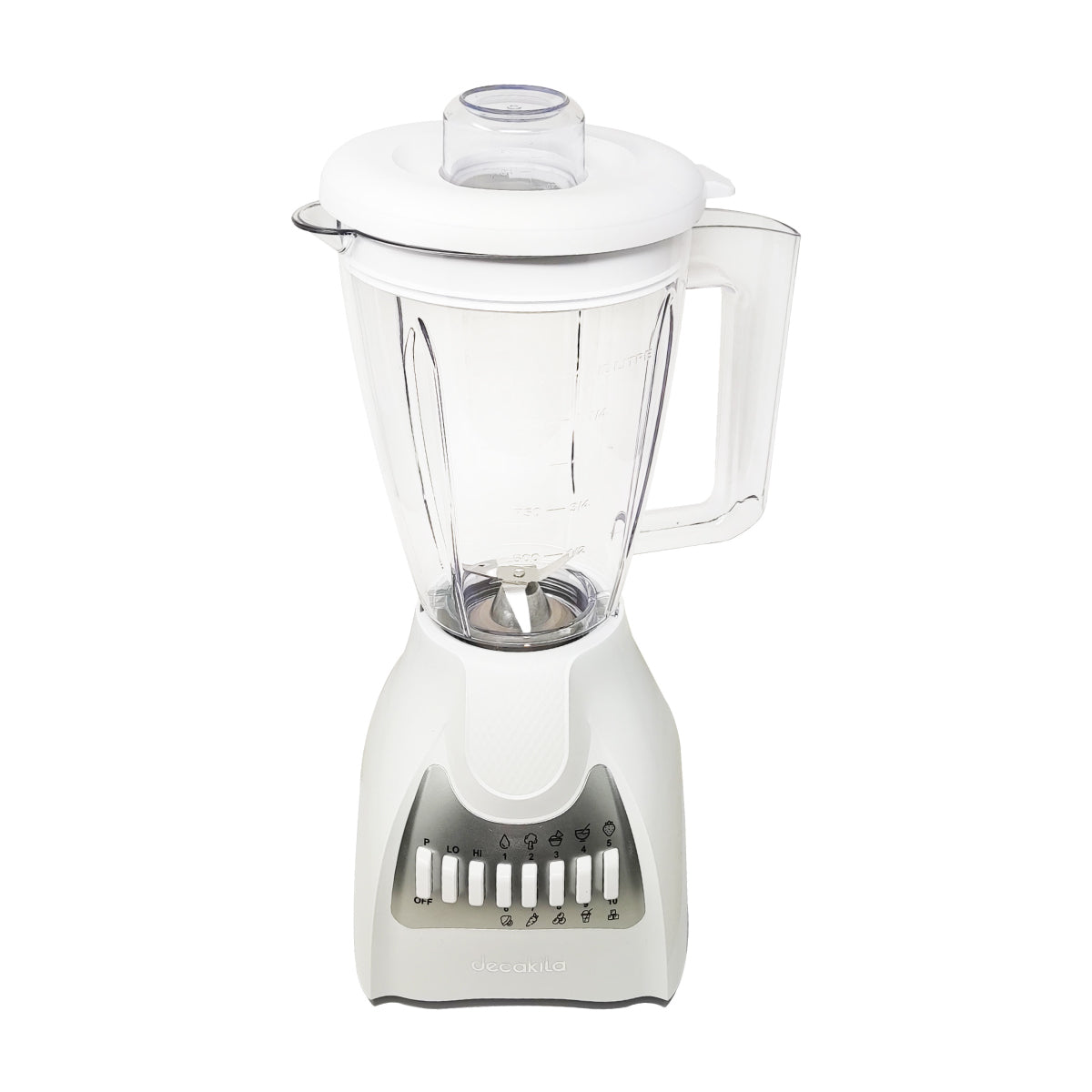 Licuadora 10 Velocidades Vaso Plástico Blanca Decakila KUJB044W (Caja de 4 Piezas)