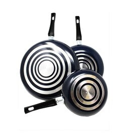 Juego de 3 Sartenes 18/24/28 cm Profundos Azul Lamex 6512-8