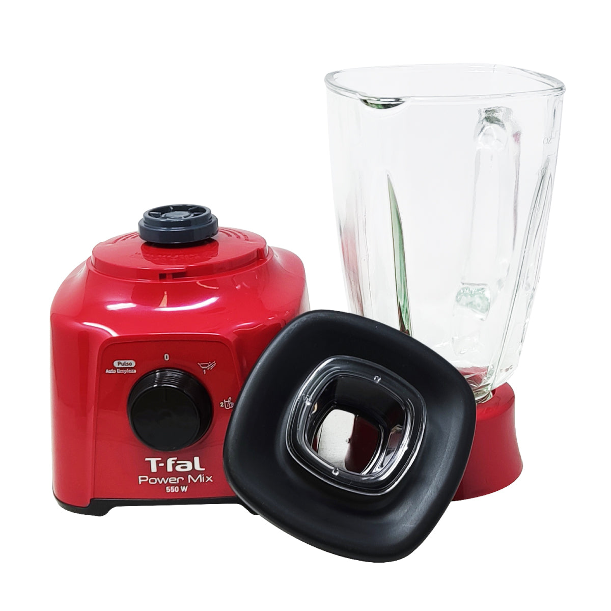 Licuadora 2 Velocidades Vaso De Vidrio Powermix Roja T-fal LN2835MX
