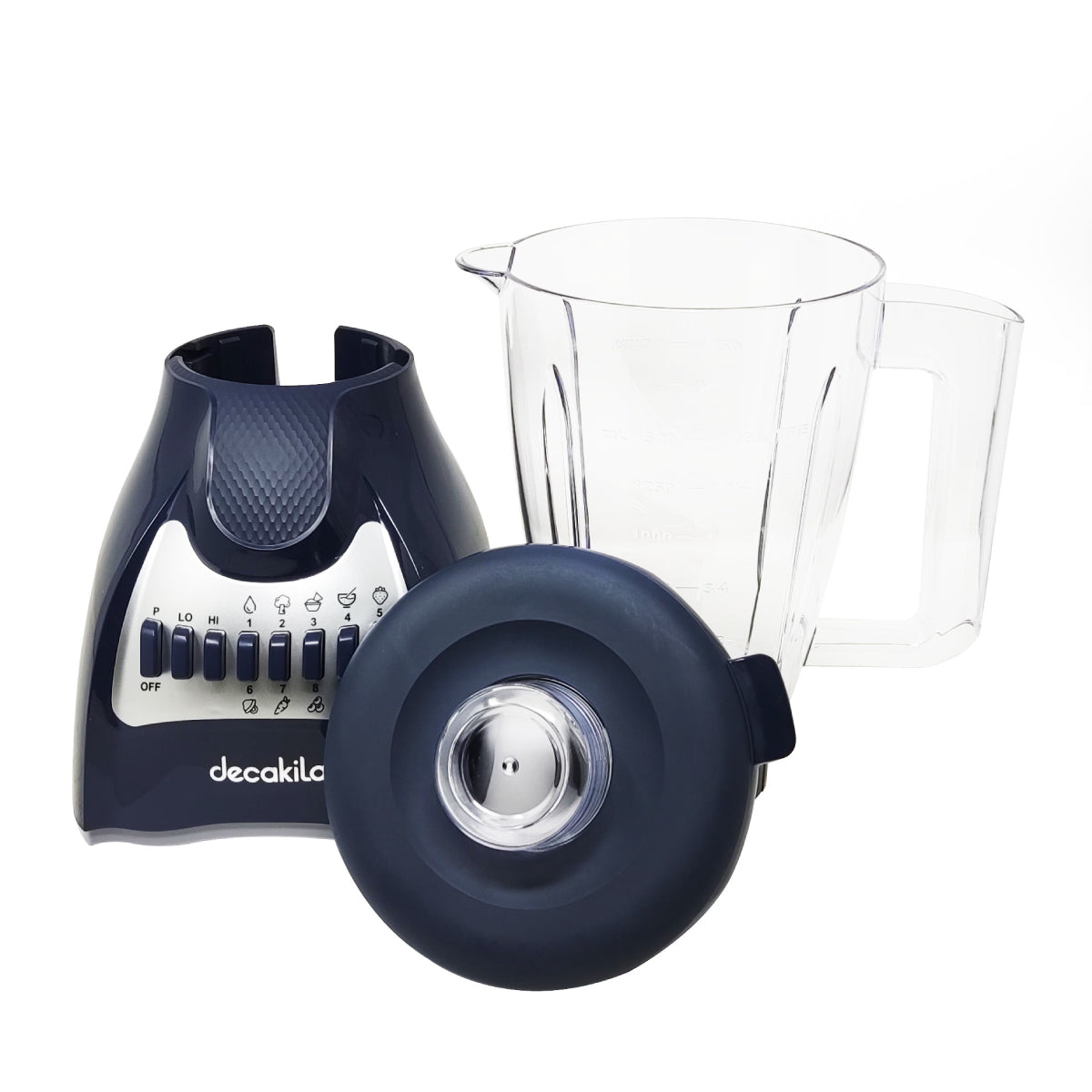 Licuadora 10 Velocidades Vaso Plástico Azul Decakila KUJB044L