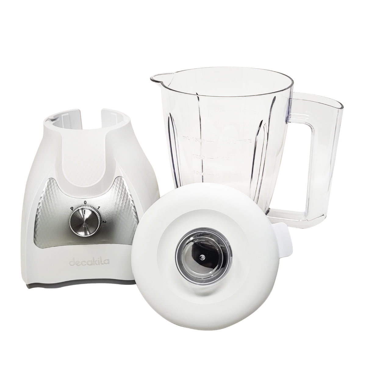 Licuadora 2 Velocidades + Pulso Vaso de Plástico Blanca Decakila KUJB043W