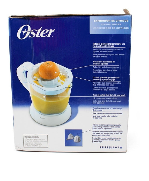 Exprimidor De Cítricos Eléctrico 2 Medidas Oster FPSTJU407W