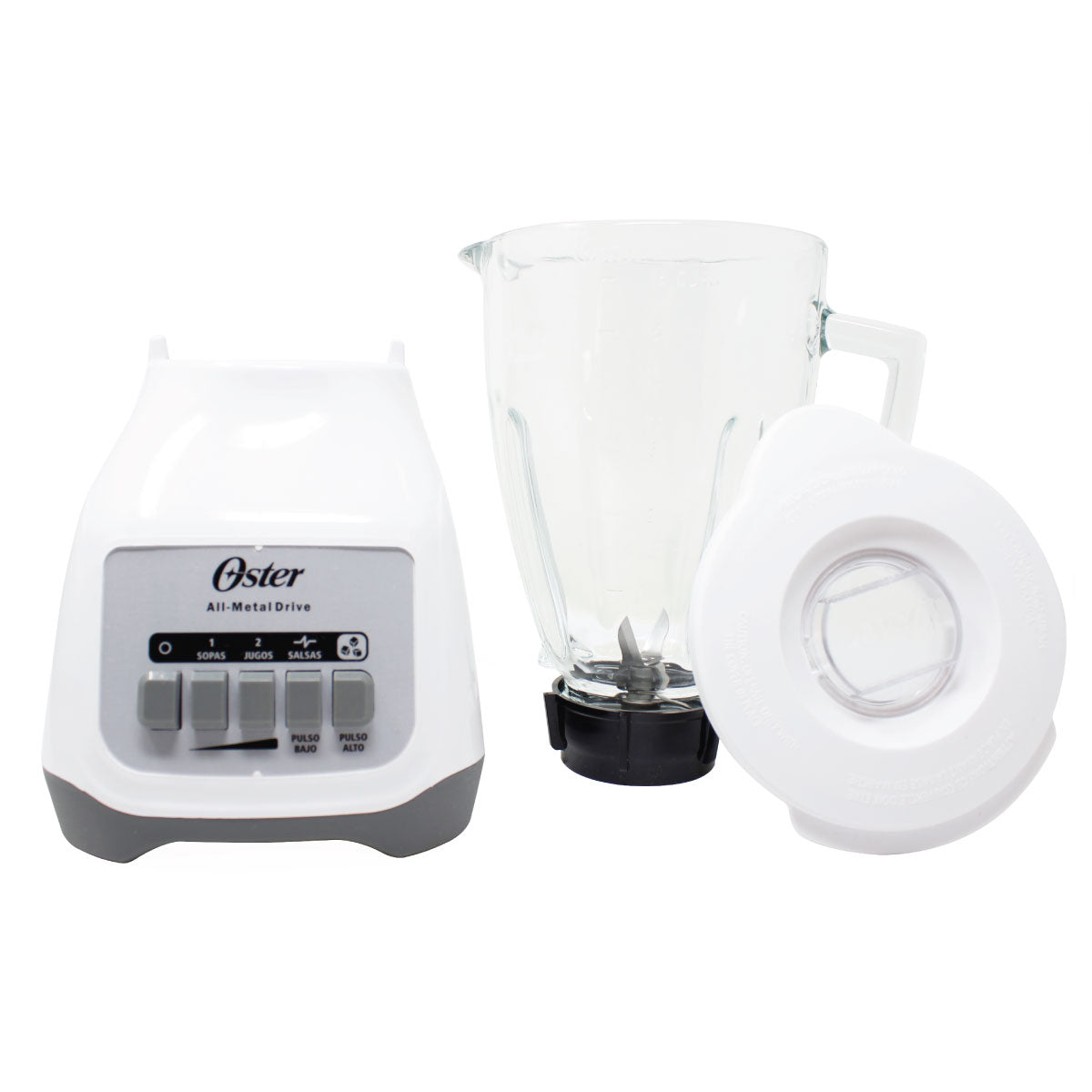 Licuadora 2 Velocidades + 2 Pulso Vaso de Vidrio Blanca Oster BLSTAG-WPB-013 (2110246)
