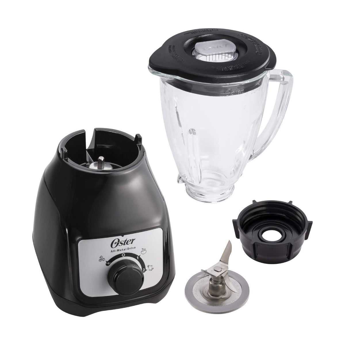 Licuadora 2 Velocidades + Pulso Vaso de Vidrio Negra Oster BLSTKAG-BRD-013 (2110249)