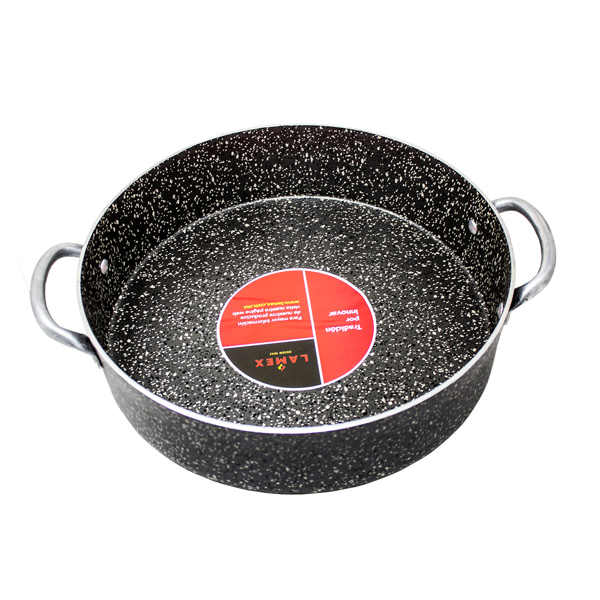 Budinera 34 cm Antiadherente Stone 360° con Tapa de Vidrio Lamex 6751-1