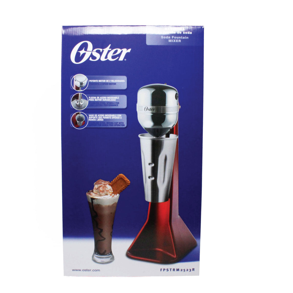 Esquimera Chocomilera Fuente De Sodas 2 Velocidades Roja Oster 2523R