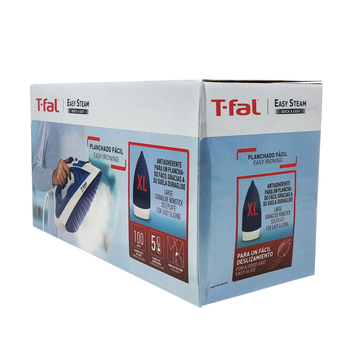 Plancha de Vapor Suela de Cerámica Easy Steam Azul T-Fal FV1942X0