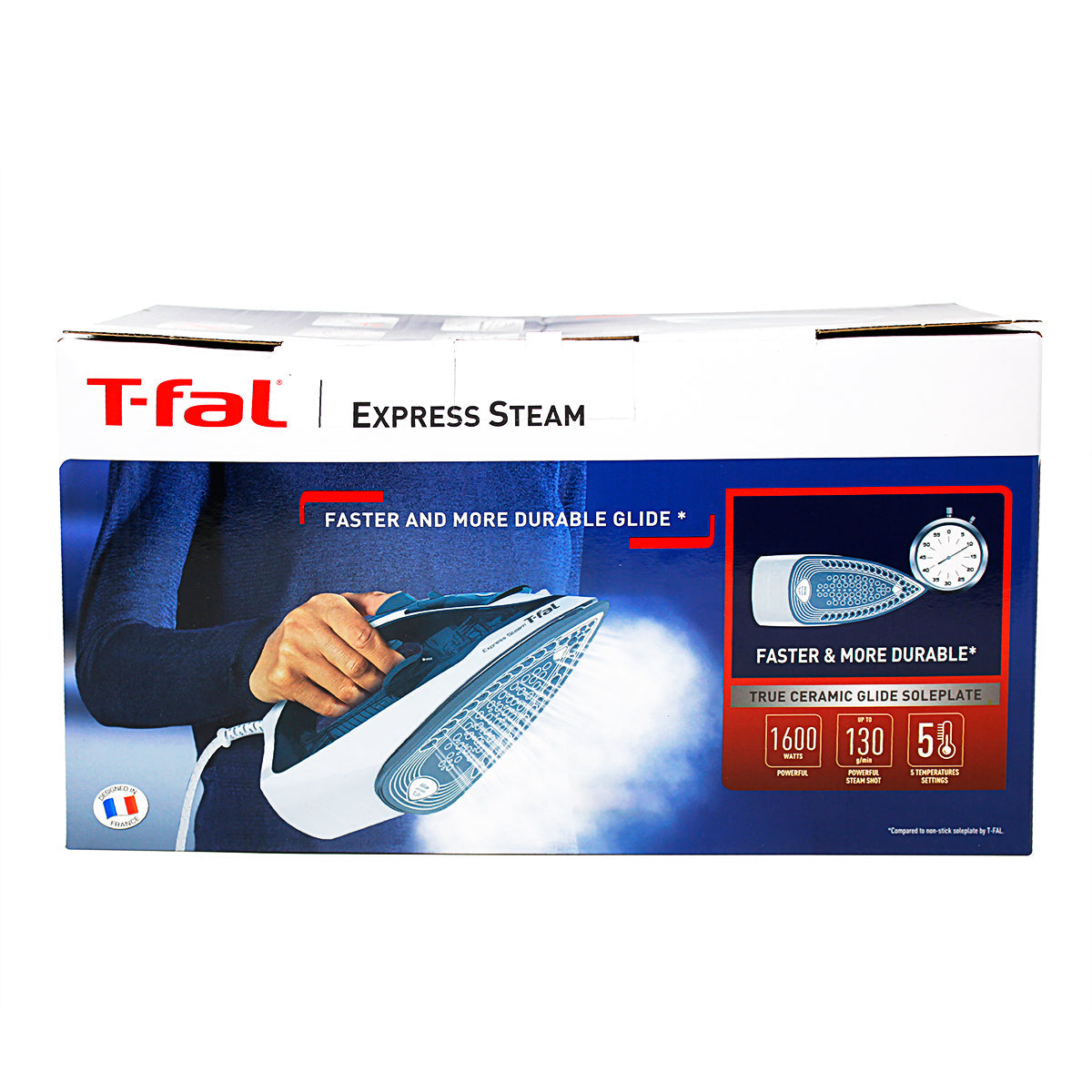 Plancha de Vapor Suela de Ceramica Express Steam Azul T-fal FV2830X0