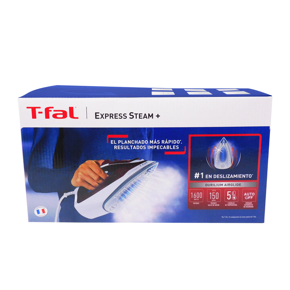 Plancha de Vapor Suela Durilium con Autoapagado Express Steam Rojo T-fal FV2884X0