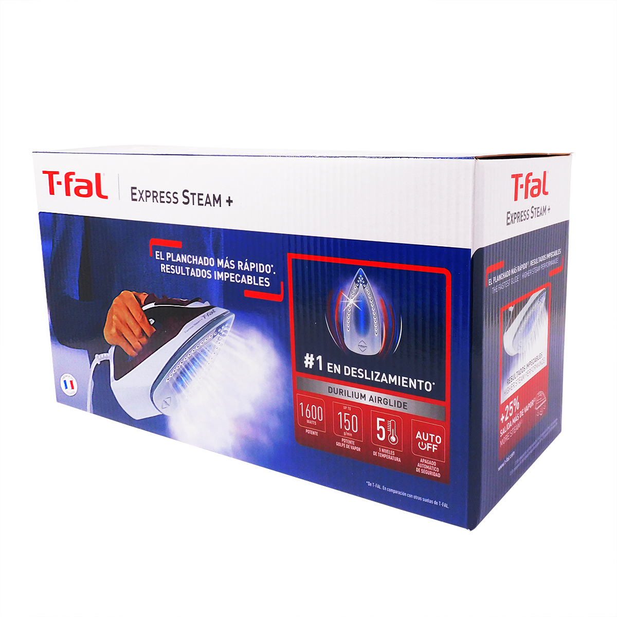 Plancha de Vapor Suela Durilium con Autoapagado Express Steam Rojo T-fal FV2884X0