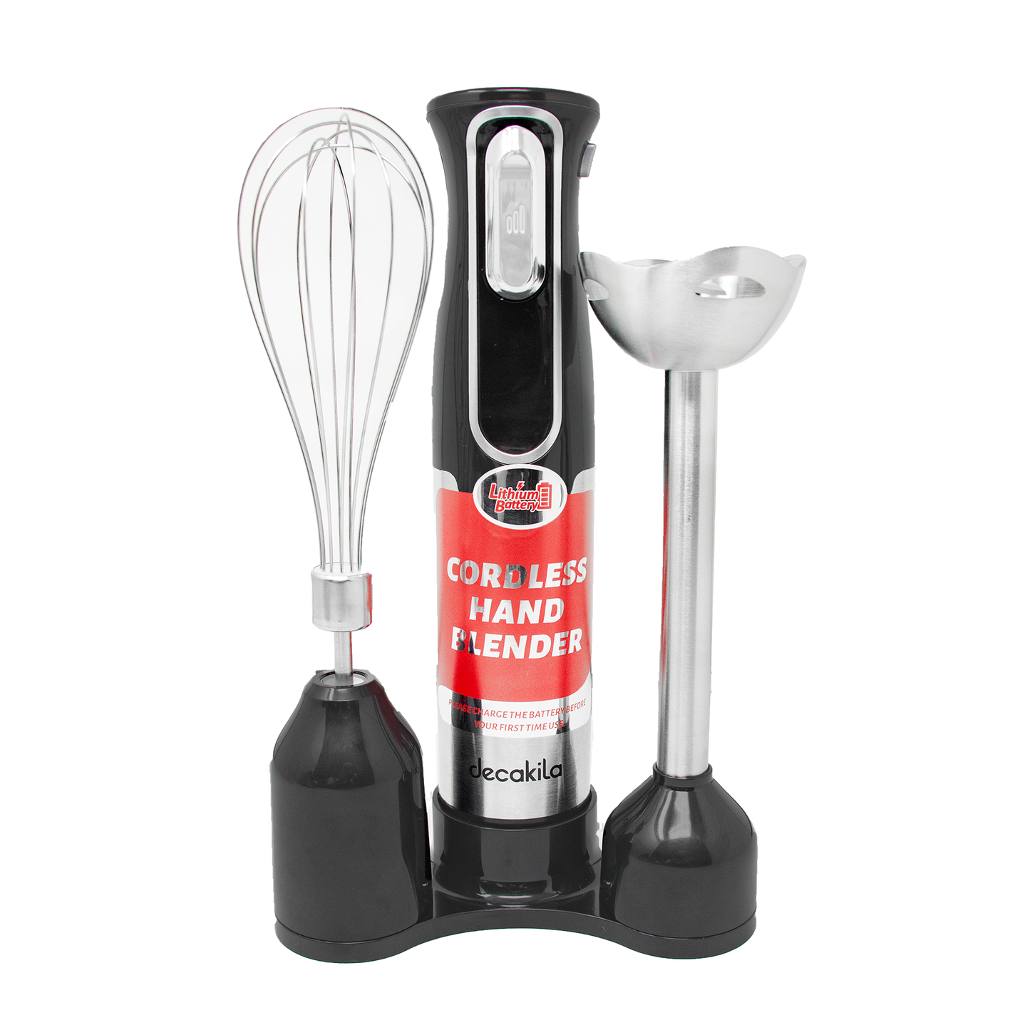 Batidora de inmersión 5 en 1 Inalámbrica Negra Decakila KMJB021B (Caja con 6 Piezas)