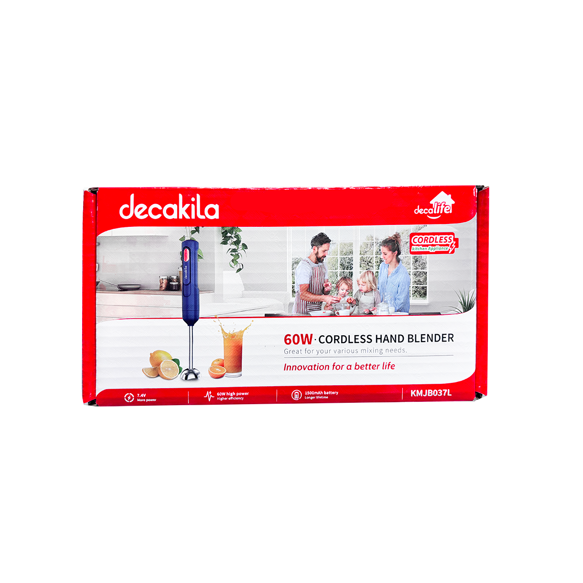 Batidora de Inmersión 1 Velocidad Inalámbrica Azul Decakila KMJB037L