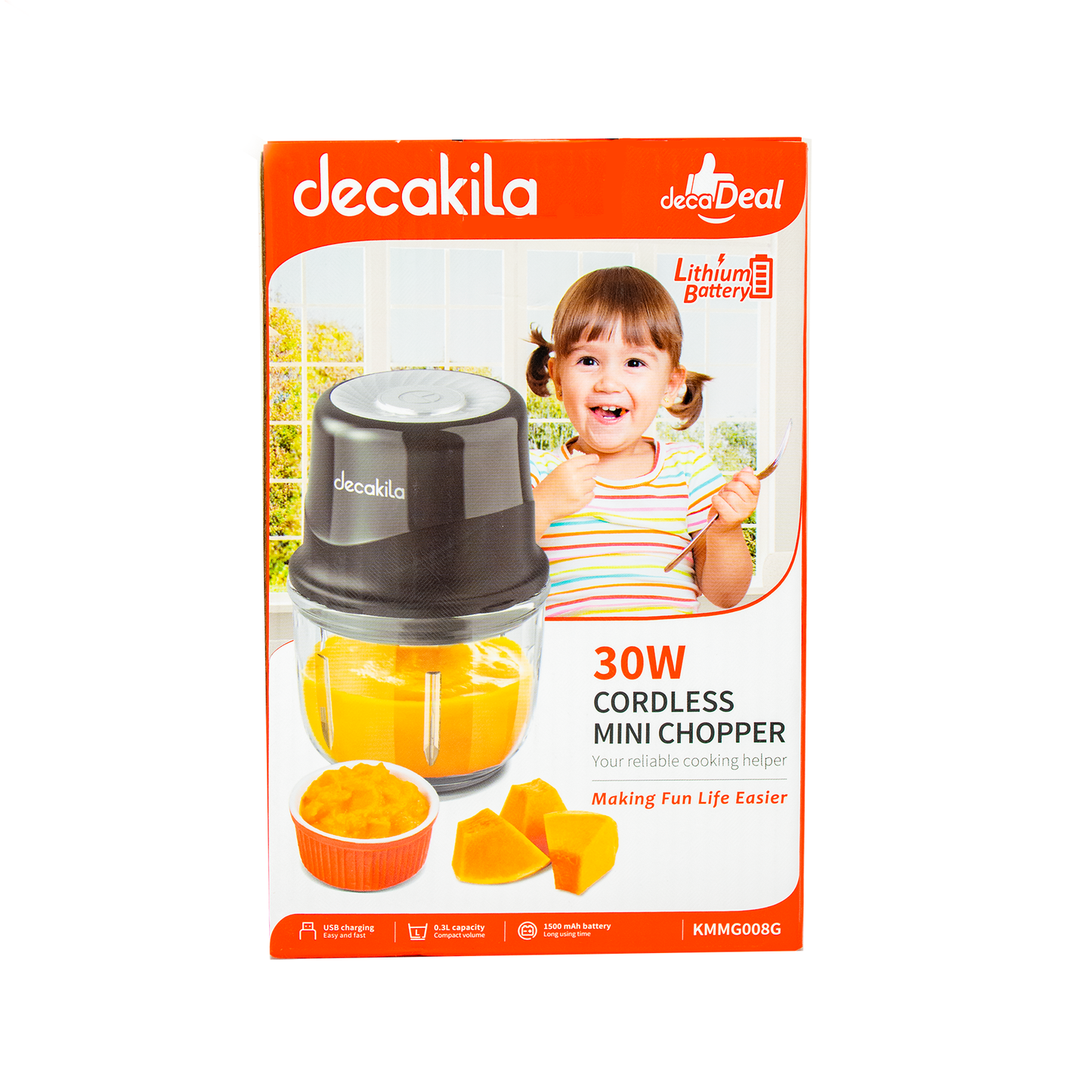 Mini procesador de alimentos inalambrico Decakila KMMG008G (Caja de 15 Piezas)