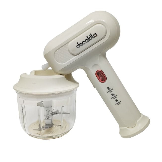 Batidora de Mano 3 Velocidades con Procesador Inalámbrica Blanca Decakila KMMX019E (Caja con 6 Piezas)