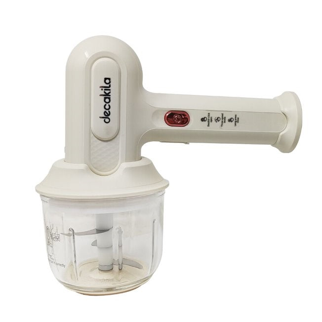 Batidora de Mano 3 Velocidades con Procesador Inalámbrica Blanca Decakila KMMX019E