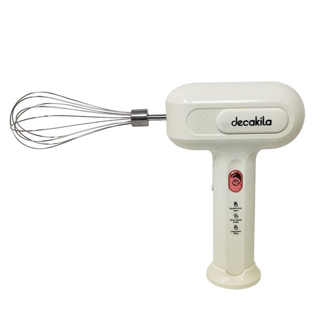 Batidora de Mano 3 Velocidades con Procesador Inalámbrica Blanca Decakila KMMX019E (Caja con 6 Piezas)