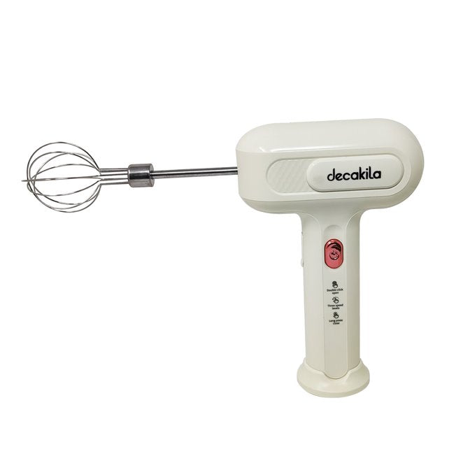Batidora de Mano 3 Velocidades con Procesador Inalámbrica Blanca Decakila KMMX019E