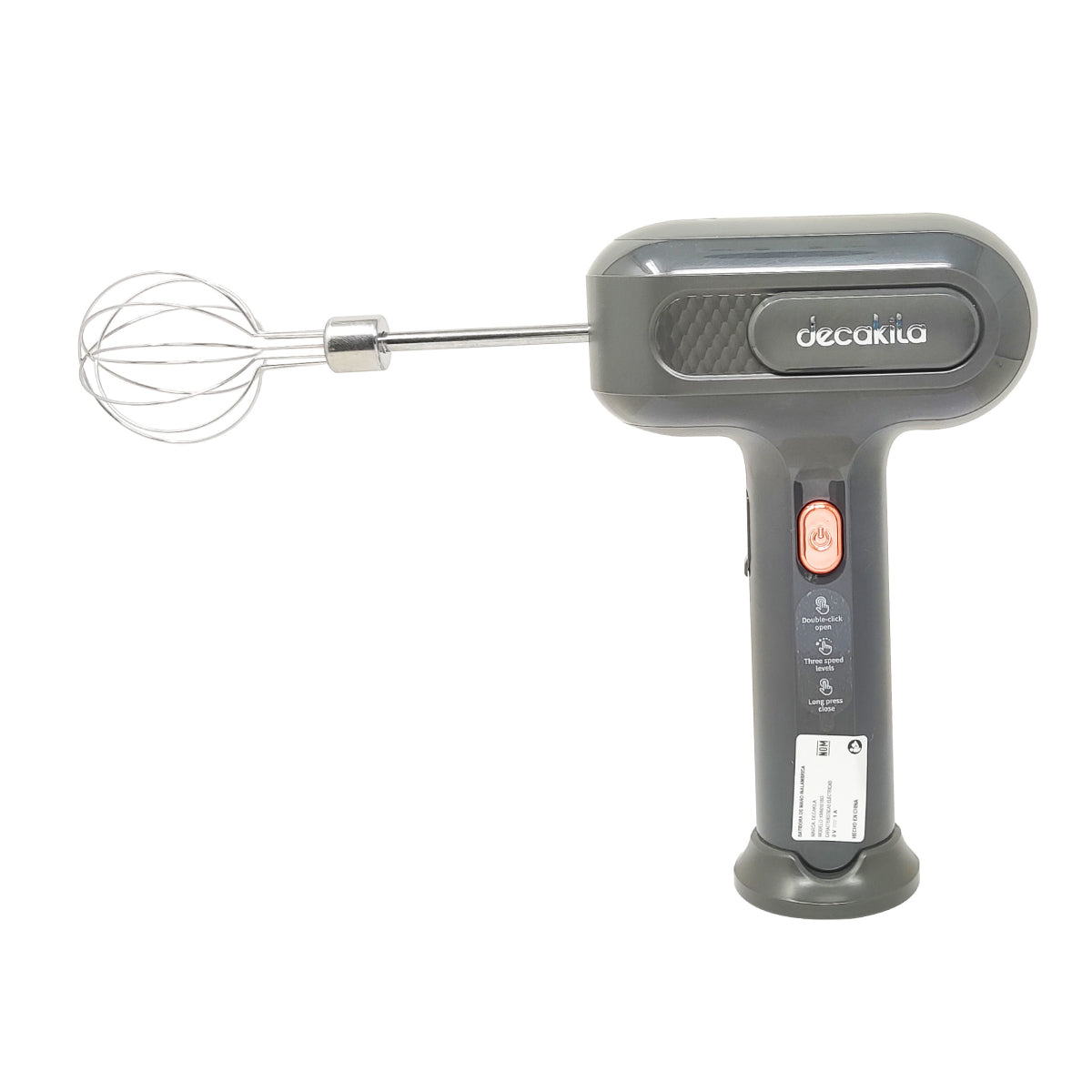 Batidora de Mano 3 Velocidades con Procesador Inalámbrica Negro Decakila KMMX019G