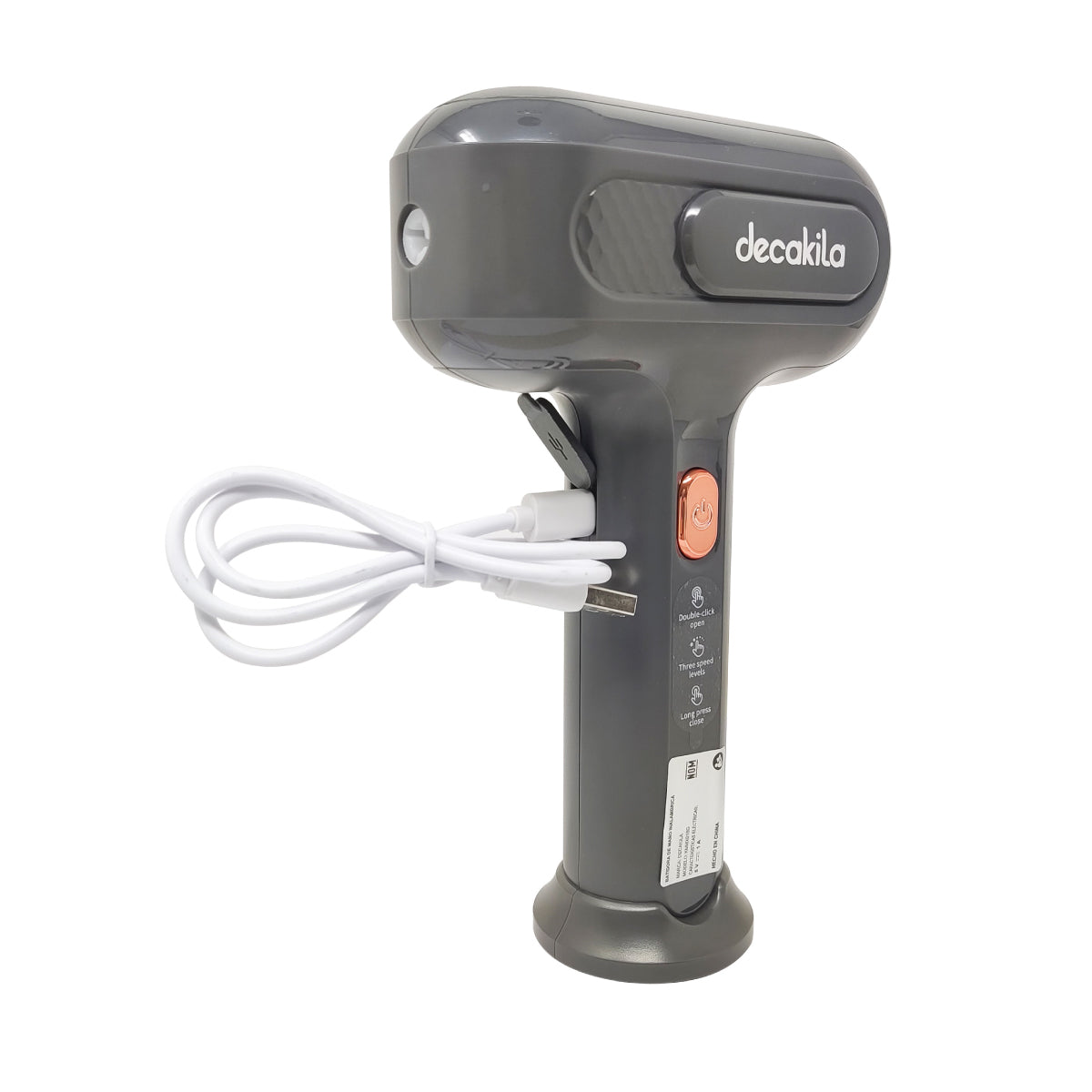 Batidora de Mano 3 Velocidades con Procesador Inalámbrica Negro Decakila KMMX019G