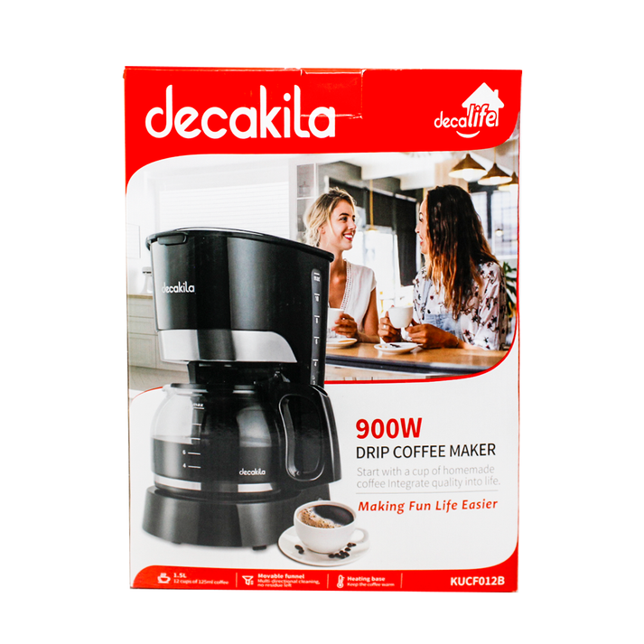 Cafetera de Goteo 12 Tazas (1.5 L) 900 W Negro Decakila KUCF012B