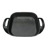 Sartén Eléctrico de 30 X 30 cm con Antiadherente y Tapa de Vidrio Negro Decakila KUEC051B